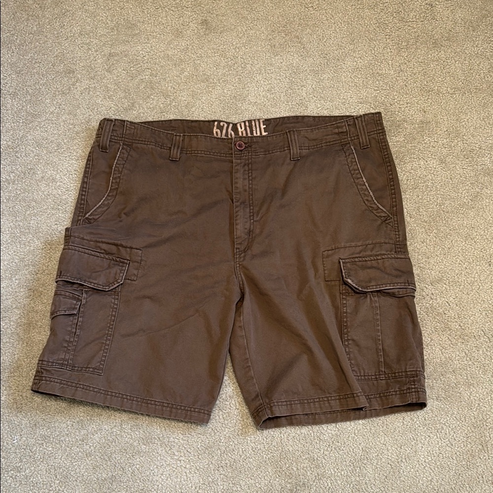 Brown 626 Blue Cargo Shorts